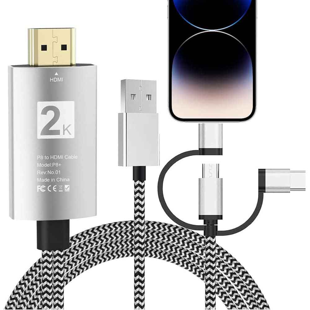 کابل USB به HDMI مدل HDTV 3in1