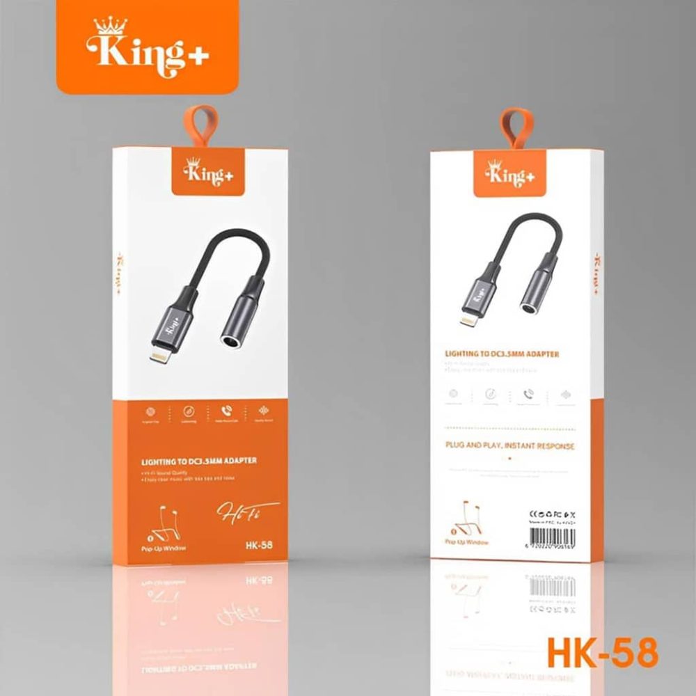 مبدل لایتنینگ به جک AUX مدل HK-58