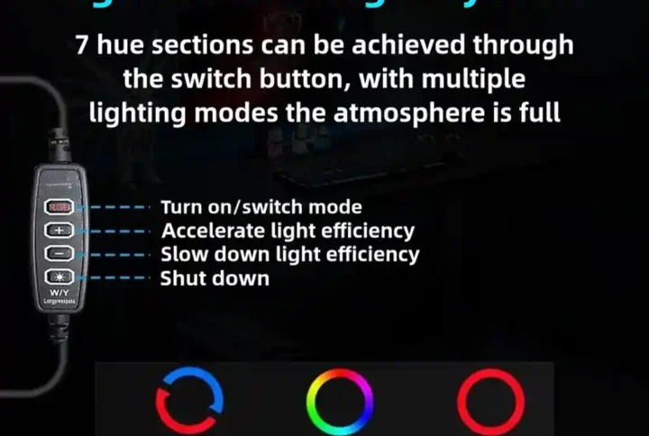 پایه بازویی میکروفون مدل YZ-38 RGB با نور RGB قابل تنظیم