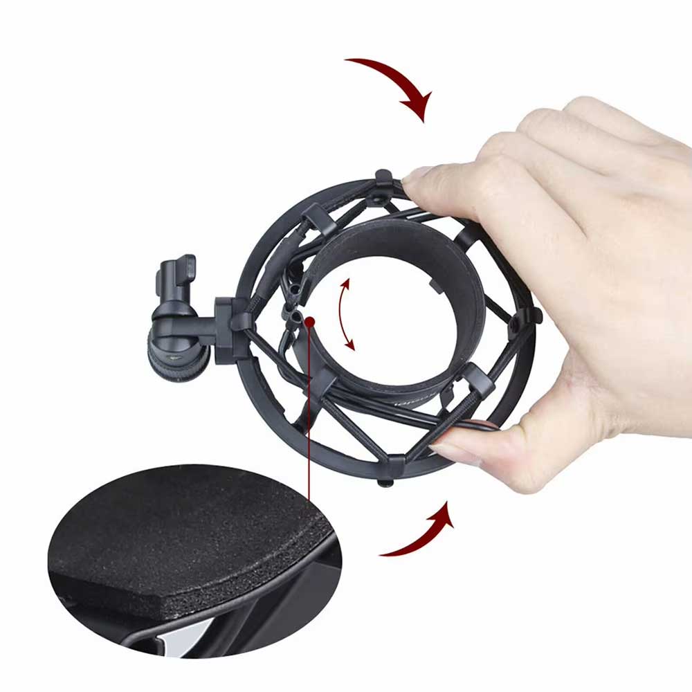 شاک مانت فلزی میکروفون مدل GA-SM01B